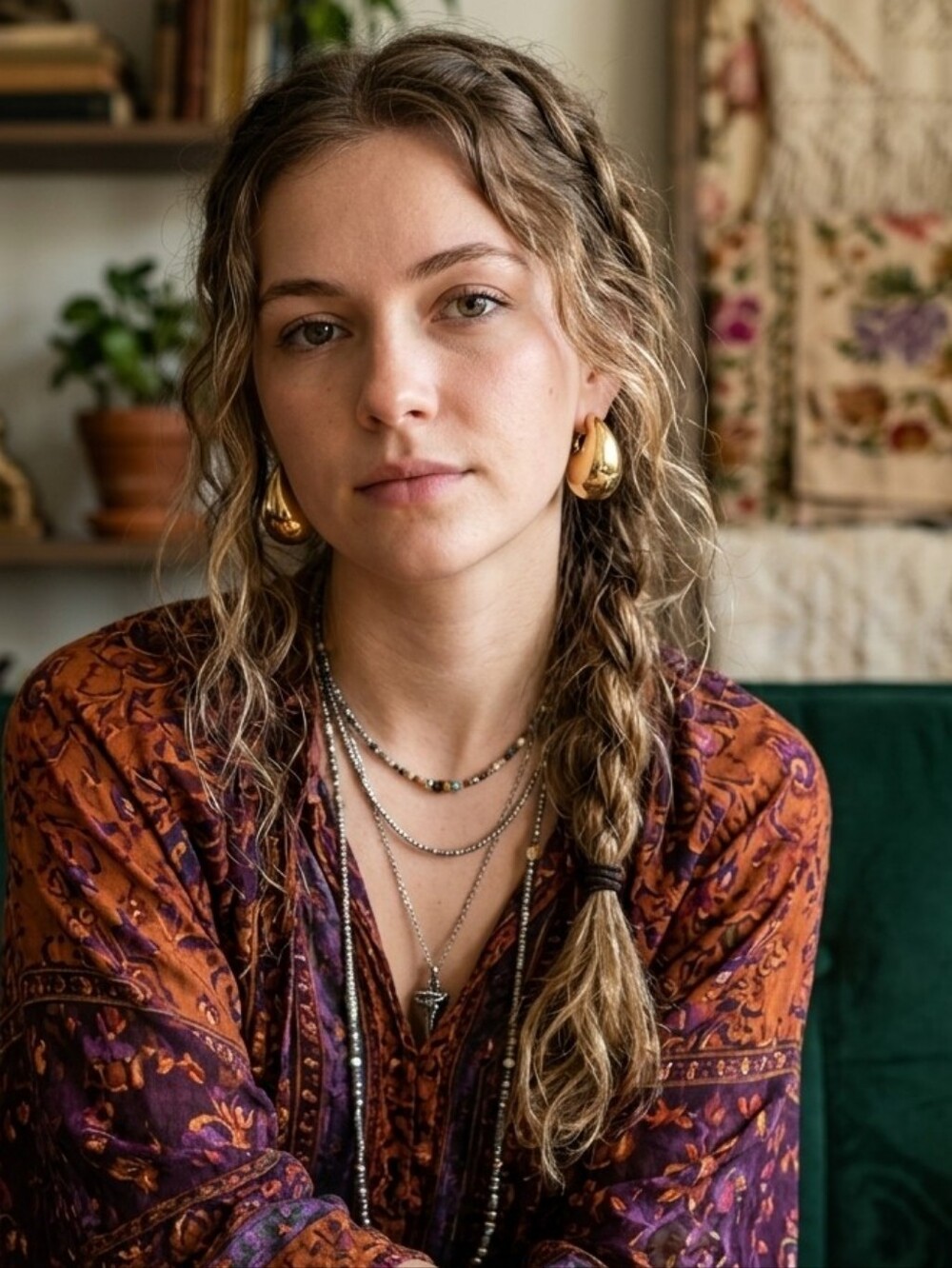 Bohemian Gold Drop Earrings